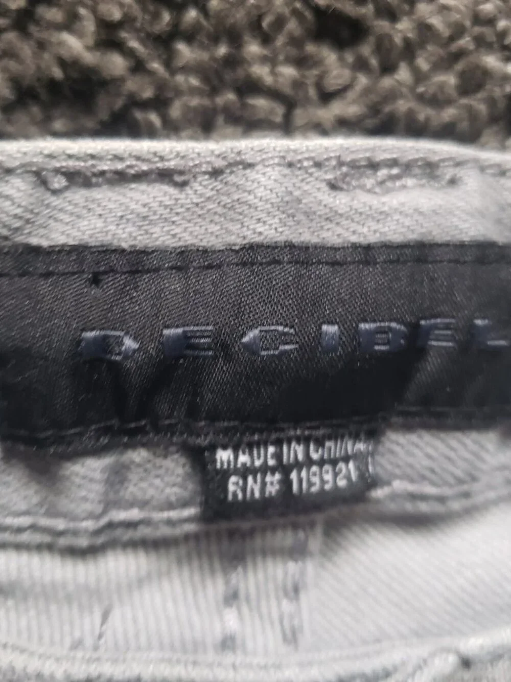 Decibel Jeans Mens Distressed Gray Size 42x32 Slim Fit